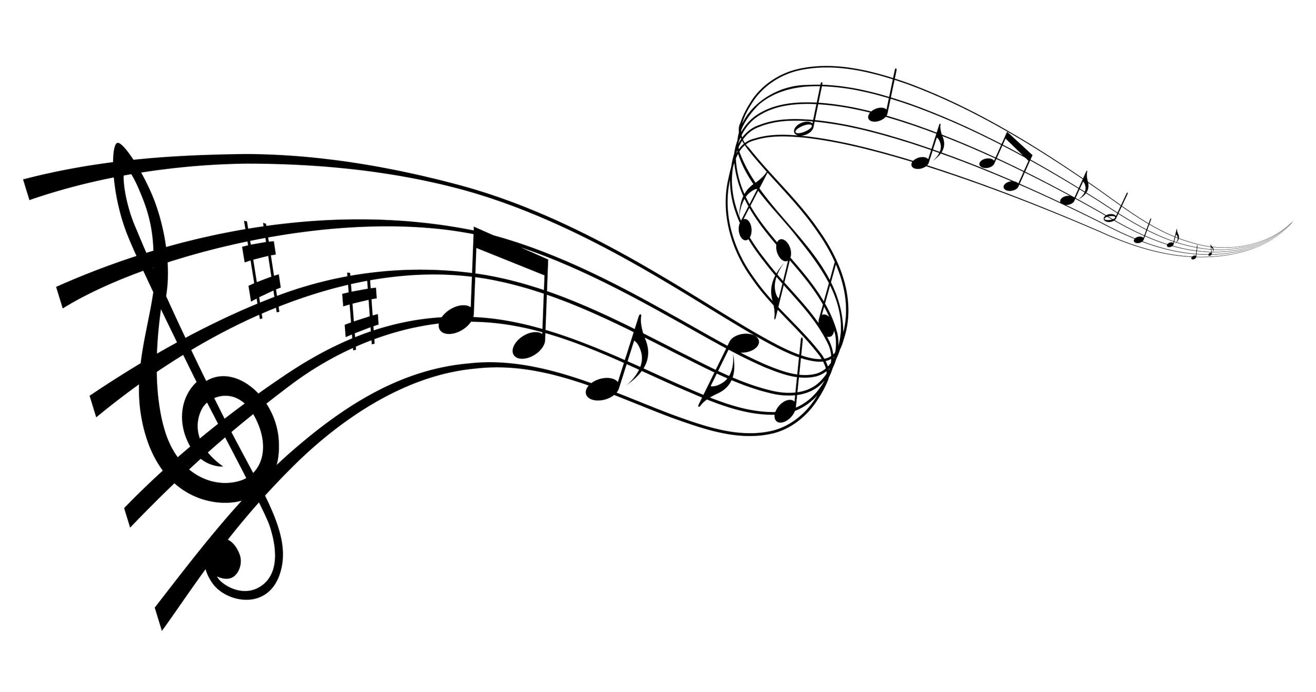 Abstract musical wave graphic